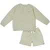 imageModern Moments by Gerber Baby Boys 2piece Longsleeve Top ampamp Short SetLight Green