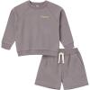 imageModern Moments by Gerber Baby Boys 2piece Longsleeve Top ampamp Short SetMedium Grey