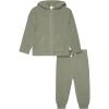 imageModern Moments by Gerber Baby and Toddler Hooded Sweater Knit Jacket ampamp JoggerOlive