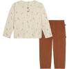 imageModern Moments by Gerber Boys Baby and Toddler Henley Shirt with Corduroy Pant SetLight Beige Trees