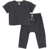 imageModern Moments by Gerber Boys Baby and Toddler Honey Comb Sweater Knit Top and Pant SetCharcoal Heather