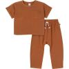 imageModern Moments by Gerber Boys Baby and Toddler Honey Comb Sweater Knit Top and Pant SetMedium Brown