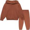 imageModern Moments by Gerber Girls Baby and Toddler Honey Comb Sweater Knit Top and Pant SetMedium Brown