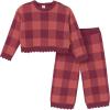 imageModern Moments by Gerber Girls Baby and Toddler Jacquard 2piece Sweater SetDk Rose Large Check