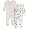 imageModern Moments by Gerber Unisex Baby Viscose Holiday 2Pack Tight Fitting Footless PajamasBlue Plaid