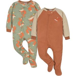 imageGerber Baby Boys 2Pack Blanket SleeperCloseoutFox Green