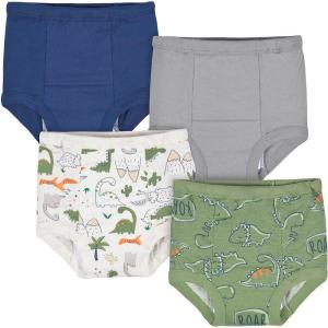 imageGerber Baby Boys 4 Pack Training Pants Toddler UnderwearDino Green and Navy