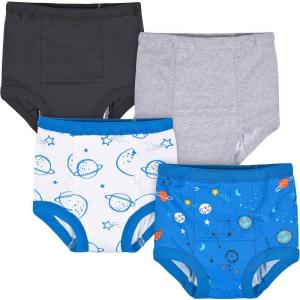 imageGerber Baby Boys 4 Pack Training Pants Toddler UnderwearSpace Blue and Black