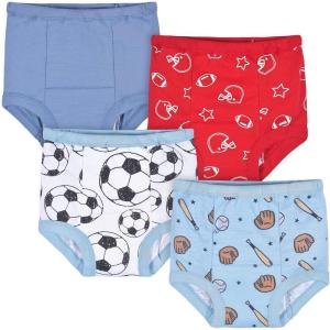 imageGerber Baby Boys 4 Pack Training Pants Toddler UnderwearSports Red and Blue