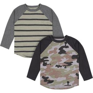 imageGerber Baby Boys Toddler 2Pack Long Sleeve Pocket TeesGreen Camo