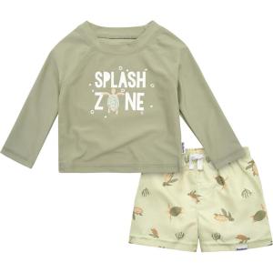 imageGerber Baby Boys Toddler Long Sleeved Rashguard Swim Bathing Suit SetTurtles