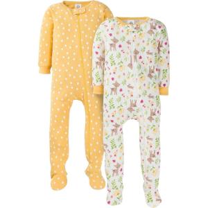 imageGerber Baby Girls 2Pack Footed Pajamas Deer 2T