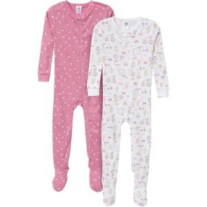 imageGerber Baby Girls 2Pack Footed PajamasDogs