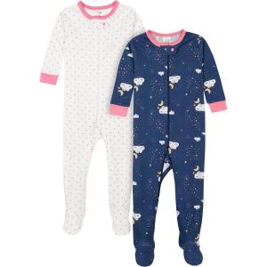 imageGerber Baby Girls 2Pack Footed PajamasDreams