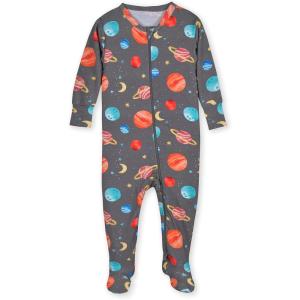 imageGerber Baby Girls Toddler ButterySoft Snug Fit Footed Pajamas with Viscose Made with EucalyptusOuter Space