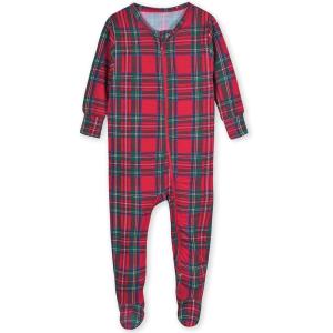imageGerber Baby Girls Toddler ButterySoft Snug Fit Footed Pajamas with Viscose Made with EucalyptusPlaid About You