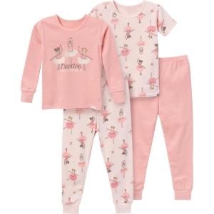 imageGerber Baby Girls Toddler Snug Fit 4Piece Pajama SetBallerinas