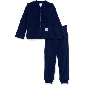 imageGerber Baby ampamp Toddler Boys Sherpa Jacket and Jogger Pant SetBlue Puppy