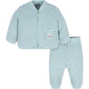 imageGerber Baby ampamp Toddler Boys Sherpa Jacket and Jogger Pant SetTurquoise Explore