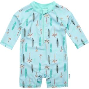 imageGerber Boys Toddler Long Sleeve One Piece Sun Protection Rashguard SwimsuitSurfboard