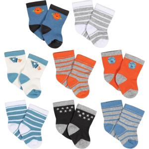 imageGerber Unisex Baby 8Pair WiggleProof SockSpace