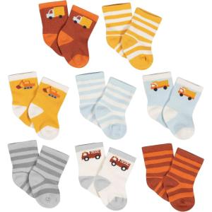 imageGerber Unisex Baby 8Pair WiggleProof SockTransportation Zone