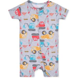 imageGerber Unisex Baby Buttery Soft Short Sleeve Romper with Viscose Made from EucalyptusConstruction