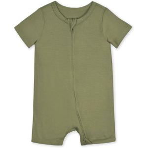 imageGerber Unisex Baby Buttery Soft Short Sleeve Romper with Viscose Made from EucalyptusMoss