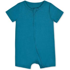 imageGerber Unisex Baby Buttery Soft Short Sleeve Romper with Viscose Made from EucalyptusOcean Teal