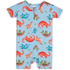 imageGerber Unisex Baby Buttery Soft Short Sleeve Romper with Viscose Made from EucalyptusSnugosaurous
