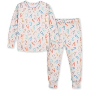 imageGerber Unisex Baby Toddler Buttery Soft 2Piece Snug Fit Pajamas with Viscose Made from EucalyptusAlphabet Soup