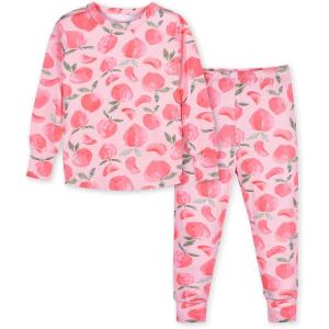 imageGerber Unisex Baby Toddler Buttery Soft 2Piece Snug Fit Pajamas with Viscose Made from EucalyptusJust Peachy