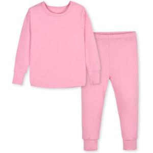 imageGerber Unisex Baby Toddler Buttery Soft 2Piece Snug Fit Pajamas with Viscose Made from EucalyptusPink Lemonade