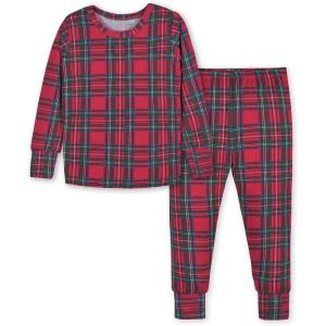imageGerber Unisex Baby Toddler Buttery Soft 2Piece Snug Fit Pajamas with Viscose Made from EucalyptusPlaid About You