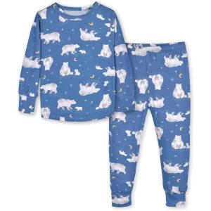 imageGerber Unisex Baby Toddler Buttery Soft 2Piece Snug Fit Pajamas with Viscose Made from EucalyptusPolar Night