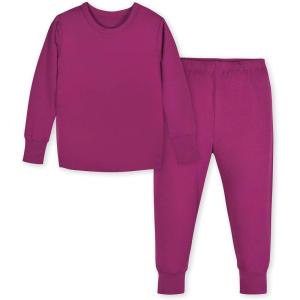 imageGerber Unisex Baby Toddler Buttery Soft 2Piece Snug Fit Pajamas with Viscose Made from EucalyptusRaspberry
