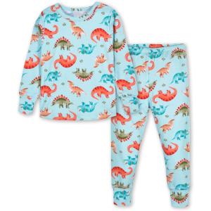 imageGerber Unisex Baby Toddler Buttery Soft 2Piece Snug Fit Pajamas with Viscose Made from EucalyptusSnugosaurous