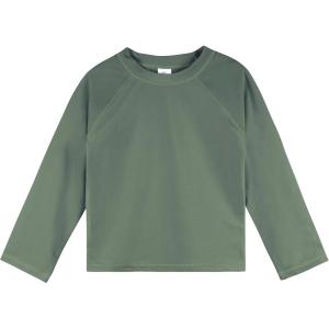 imageGerber Unisex Baby Toddler UPF 50 Long Sleeve Rashguard Swim ShirtGreen