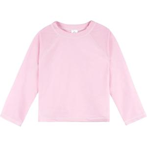imageGerber Unisex Baby Toddler UPF 50 Long Sleeve Rashguard Swim ShirtLight Pink
