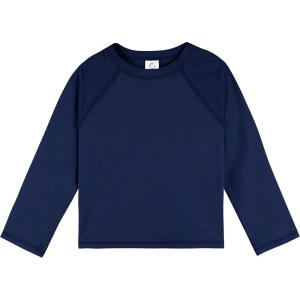 imageGerber Unisex Baby Toddler UPF 50 Long Sleeve Rashguard Swim ShirtNavy