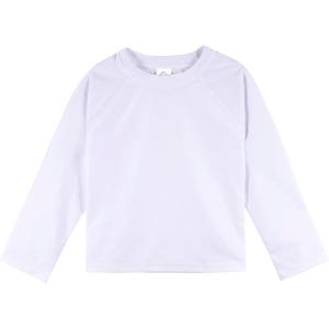 imageGerber Unisex Baby Toddler UPF 50 Long Sleeve Rashguard Swim ShirtWhite