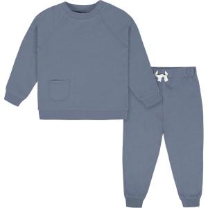 imageGerber babyboys Toddler 2piece French Terry Pullover ampamp Jogger SetBlue