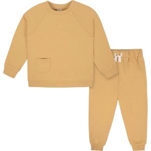imageGerber babyboys Toddler 2piece French Terry Pullover ampamp Jogger SetMustard Yellow