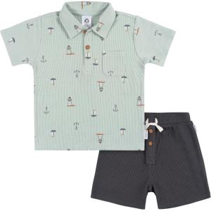 imageGerber babyboys Toddler Tshirt and Shorts SetSea Scene