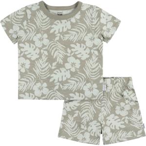 imageGerber babyboys Tshirt and Shorts SetTropical Leaves