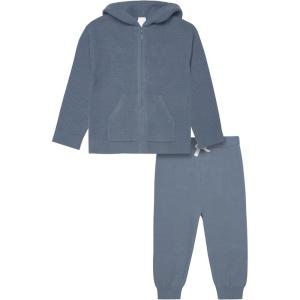 imageModern Moments by Gerber Baby and Toddler Hooded Sweater Knit Jacket ampamp JoggerBlue