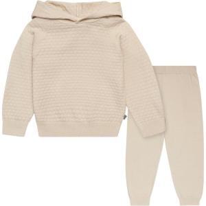 imageModern Moments by Gerber Girls Baby and Toddler Honey Comb Sweater Knit Top and Pant SetOatmeal Heather