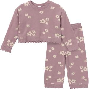 imageModern Moments by Gerber Girls Baby and Toddler Jacquard 2piece Sweater SetMd Lilac Cluster Jacquard