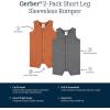 imageGerber Baby Boys 2Pack Short Leg RomperHeather and Rust