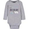 imageGerber Baby Boys 3Pack Long Sleeve Onesies BodysuitAdventure Gray